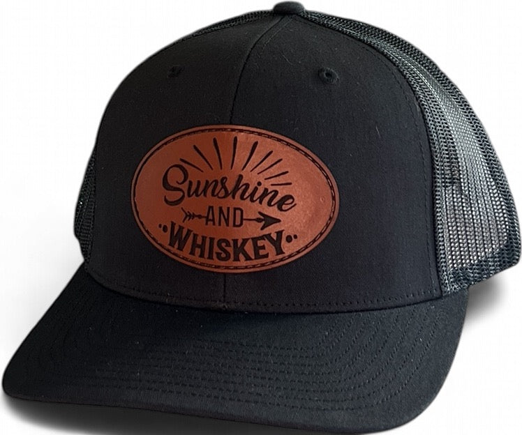 Black Sunshine and Whiskey Trucker Hat