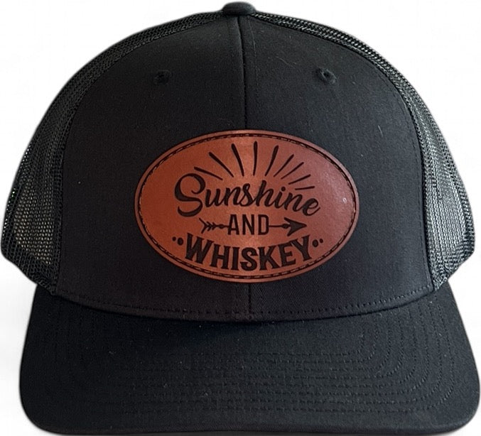 Black Sunshine and Whiskey Trucker Hat