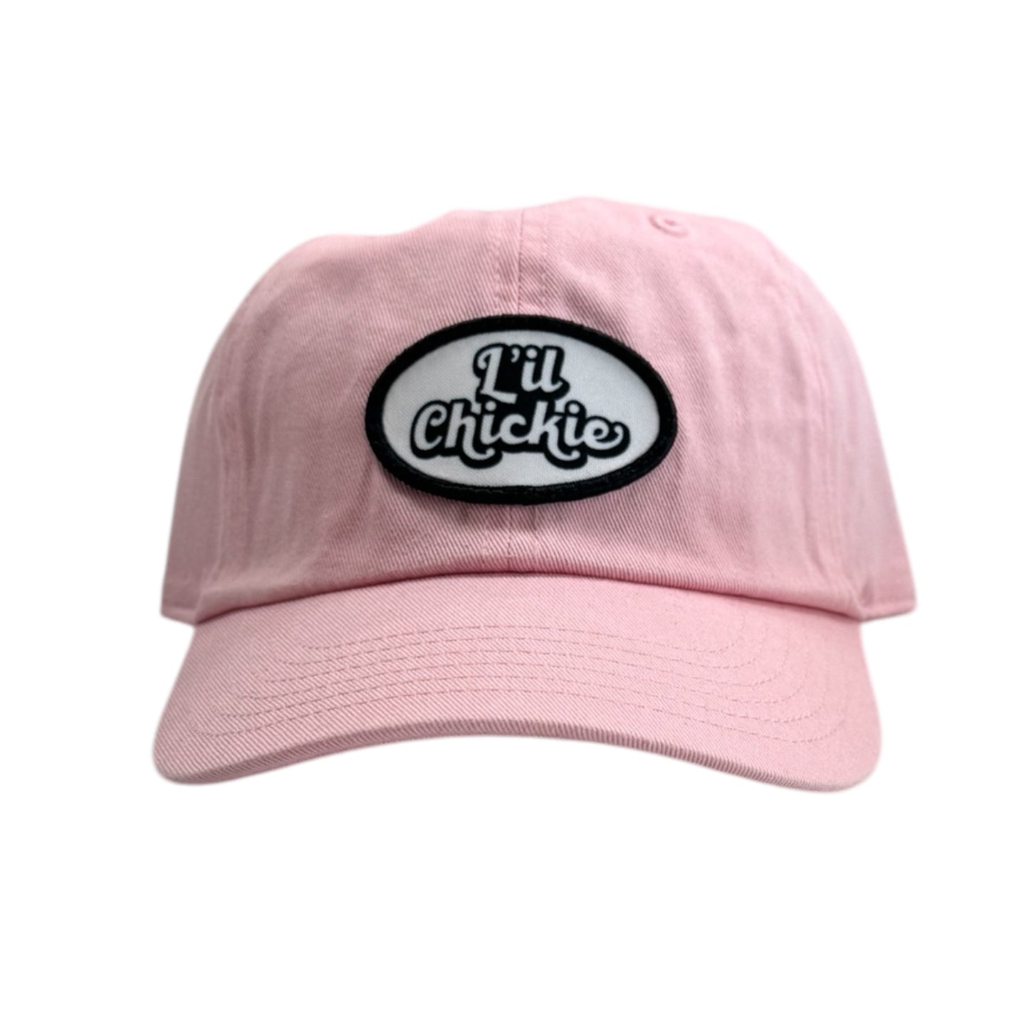 L'il Chickie Pink/White TODDLER Washed Ball Cap