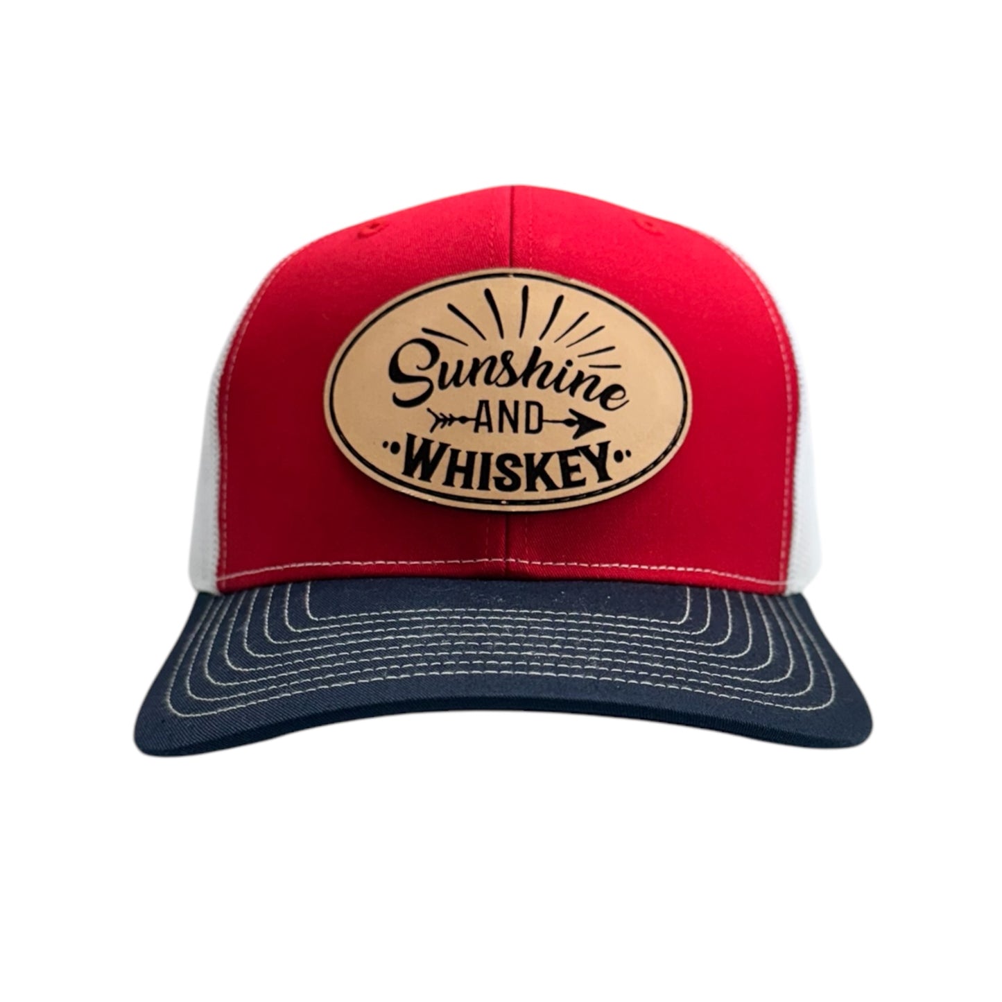 Sunshine and Whiskey Red/White/Blue Trucker Hat