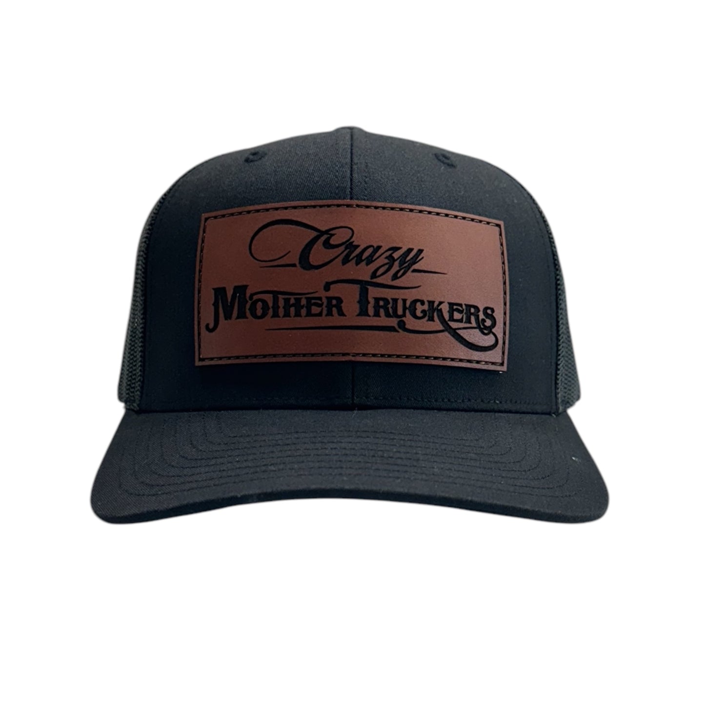 Crazy Mother Truckers Classic Logo Black Trucker Hat